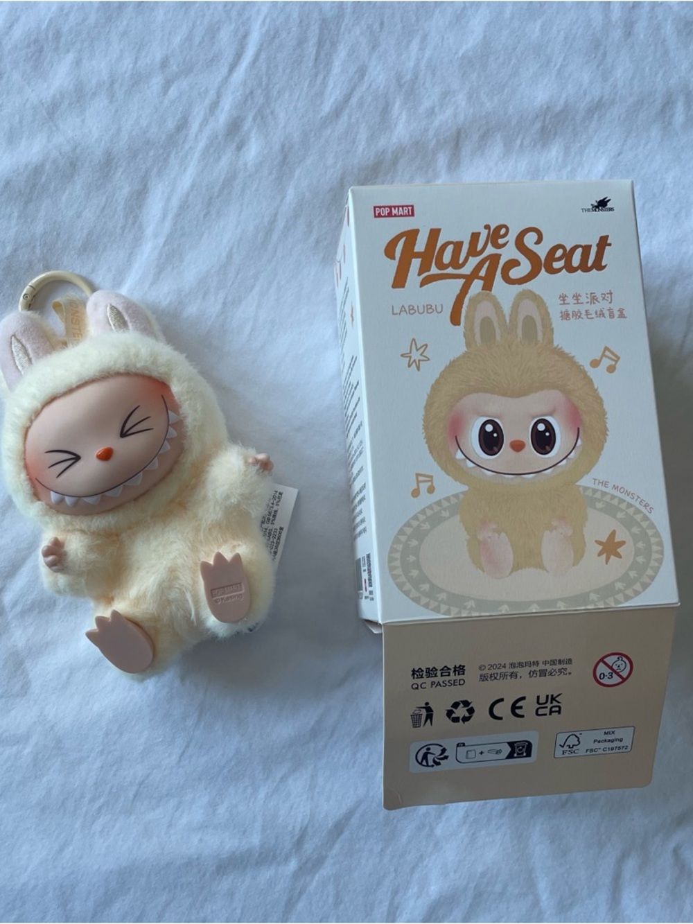 Labubu "Have A Seat" Plush Keychain